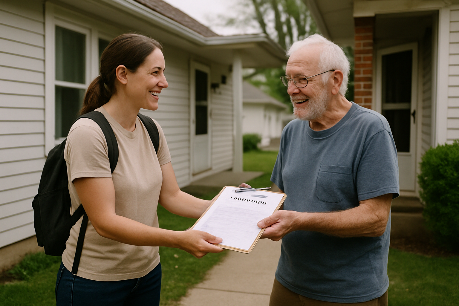 Vehicle donation moment in Iowa